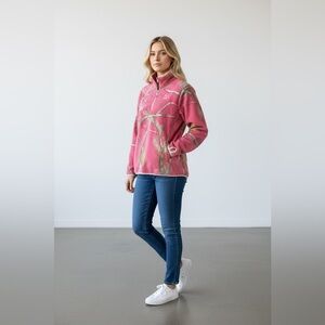Realtree Pink Camo Fleece Pullover Size XL